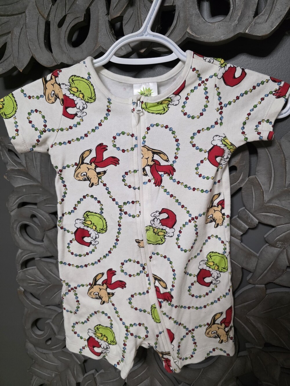 The Grinch Christmas Shorts Romper